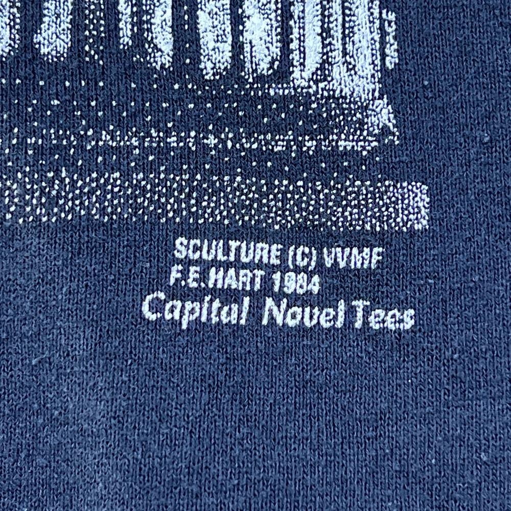 VTG 1992 Washington DC Sweatshirt Mens L Black AOP Monuments USA Made Pullover** - Picture 6 of 14